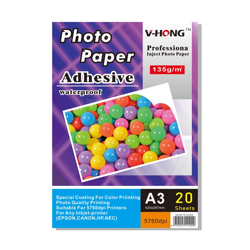 135g A3 Adhesive photo sticker Paper 